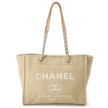 将图像加载到图库查看器中,CHANEL Deauville Tote Bag BeigeA67001 Canvas Size MM