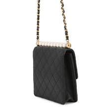 Load image into Gallery viewer, CHANEL Pearl Chain Shoulder Bag BlackAS0584 Lambskin