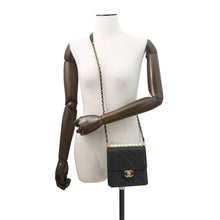 将图像加载到图库查看器中,CHANEL Pearl Chain Shoulder Bag BlackAS0584 Lambskin