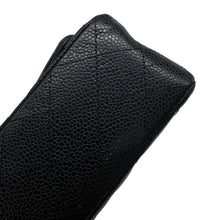 将图像加载到图库查看器中,CHANEL Matelasse Double Flap Chain Shoulder Bag BlackA01113 Caviar Leather Size 23