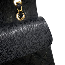 Load image into Gallery viewer, CHANEL Matelasse Double Flap Chain Shoulder Bag BlackA01113 Caviar Leather Size 23