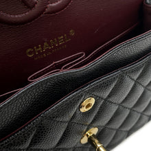 将图像加载到图库查看器中,CHANEL Matelasse Double Flap Chain Shoulder Bag BlackA01113 Caviar Leather Size 23