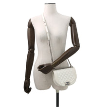将图像加载到图库查看器中,CHANEL Boy Chanel Chain Shoulder Bag WhiteAS3350 Caviar Leather