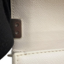 将图像加载到图库查看器中,CHANEL Boy Chanel Chain Shoulder Bag WhiteAS3350 Caviar Leather