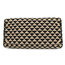 Load image into Gallery viewer, PRADA Symbol EmbroideryFabric Travel Bag Beige/Black2VC034 Canvas Saffiano LeatherLeather
