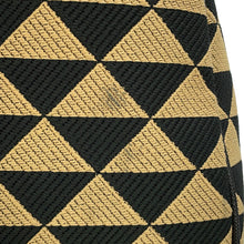 Load image into Gallery viewer, PRADA Symbol EmbroideryFabric Travel Bag Beige/Black2VC034 Canvas Saffiano LeatherLeather