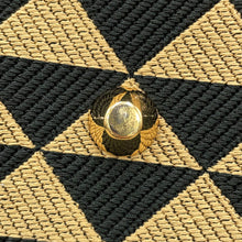 Load image into Gallery viewer, PRADA Symbol EmbroideryFabric Travel Bag Beige/Black2VC034 Canvas Saffiano LeatherLeather