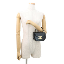 Load image into Gallery viewer, CELINE Mini Buzas Claire 2-way Bag Black10L063 Calf Leather Size Mini