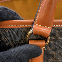 Load image into Gallery viewer, CELINE Triomphe Horizontal Cabas Tote Tan199742 PVC Leather Size Mini