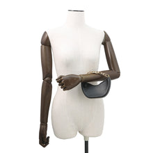 Load image into Gallery viewer, Valentino Garavani V Logo Moon Chain Handbag Black Leather