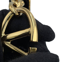 Load image into Gallery viewer, Valentino Garavani V Logo Moon Chain Handbag Black Leather