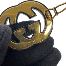 Load image into Gallery viewer, GUCCI logo hair clip Black627917 Plastic Rhinestone