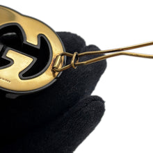 Load image into Gallery viewer, GUCCI logo hair clip Black627917 Plastic Rhinestone