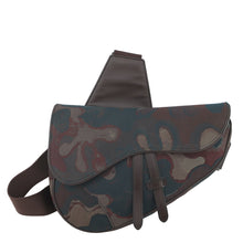 将图像加载到图库查看器中,Dior Peter Doyck collaboration camouflage saddlebag Brown Canvas Leather
