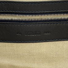 将图像加载到图库查看器中,Berluti Calligraphy Tote Bag Green/Navy Leather Canvas