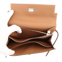 将图像加载到图库查看器中,HERMES Kelly wallet long Gold Epsom
