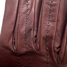 将图像加载到图库查看器中,HERMES Gloves Size 7 1/2 Brown Leather