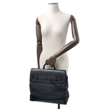 将图像加载到图库查看器中,LOUIS VUITTON Steamer NoirM55701 Monogram・Taurillon Size PM