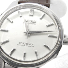 Load image into Gallery viewer, SEIKO King Seiko Chronometer W36mm Stainless Steel Leather Silver Dial4420-9990