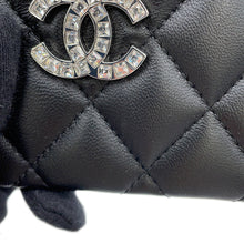 将图像加载到图库查看器中,CHANEL Matelasse Card Case BlackAP3990 Lambskin/Rhinestone
