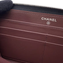 将图像加载到图库查看器中,CHANEL Matelasse Zip Around Chozai Cloth BlackAP0242 Caviar Leather