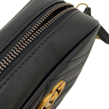 将图像加载到图库查看器中,GUCCI GG Marmont Mini Shoulder Bag Black/Beige448065 Leather Size Mini