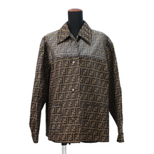 将图像加载到图库查看器中,FENDI Logo Print Jacket Size Chronomat 44 Brown Polyester70% Cotton30%