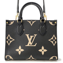 将图像加载到图库查看器中,LOUIS VUITTON Onthego Noir/BeigeM45659 Bicolor Monogram Empreinte Leather Size PM