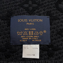 将图像加载到图库查看器中,LOUIS VUITTON Echarpe / Monogram Classic Size 40/185 NoirM70520 Wool 100%