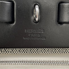 将图像加载到图库查看器中,HERMES Herbag zip Black/Ecru Toile GM Vache Hunter Leather Size PM