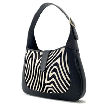 将图像加载到图库查看器中,GUCCI Jackie1961 Animal Paint 2-Way Shoulder Bag Black820415 Leather Calf Hair Size Medium