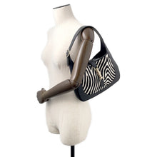 Load image into Gallery viewer, GUCCI Jackie1961 Animal Paint 2-Way Shoulder Bag Black820415 Leather Calf Hair Size Medium