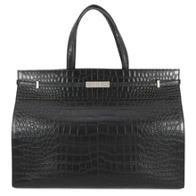 将图像加载到图库查看器中,SAINT LAURENT PARIS Manhattan Tote Bag Black554039 Croco embossed leather