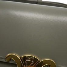 将图像加载到图库查看器中,CELINE Teen Triomphe Shoulder Bag AlmondGreen188423 Shiny Calf Leather