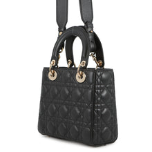 将图像加载到图库查看器中,Dior MY ABCDIOR Lady Dior BlackM0538OCAL Lambskin Size Small