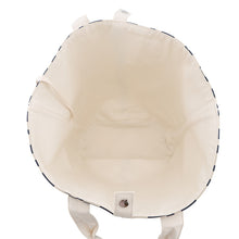 Load image into Gallery viewer, HERMES Panier de Plage Tote Bag White/Navy Canvas Size PM