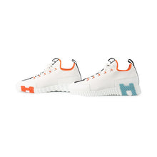 Load image into Gallery viewer, HERMES Sneakers "Lift" White/Multicolor Knit Calf Leather Size 36.5