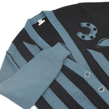 将图像加载到图库查看器中,HERMES Long cardigan Candy Libris Size 34 Black/Blue5H2724D9 Cotton58% Nylon28% Silk14%