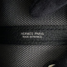 Load image into Gallery viewer, HERMES Garden Party Ardoise/Black Toile Military Negonda Leather Size TPM