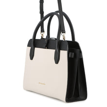 将图像加载到图库查看器中,BVLGARI BVLGARI Alba Handbag White/Black Leather