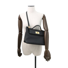 Load image into Gallery viewer, HERMES 24/24 Sac Van Quatre Black Togo Leather Swift Leather Size 29