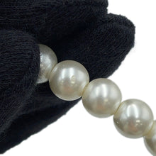 将图像加载到图库查看器中,CHANEL CC Logo Necklace SilverABF720 Metal Rhinestone Faux Pearl