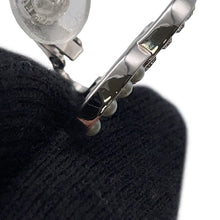 将图像加载到图库查看器中,CHANEL CC Logo Rhinestone Pearl EarringABD478 Metal Rhinestone Faux Pearl