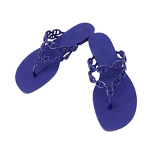 将图像加载到图库查看器中,HERMES Island Sandals VioletIris Rubber Size 37