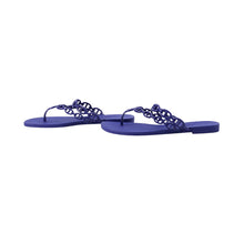 将图像加载到图库查看器中,HERMES Island Sandals VioletIris Rubber Size 37