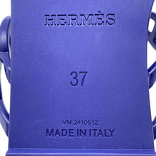 将图像加载到图库查看器中,HERMES Island Sandals VioletIris Rubber Size 37
