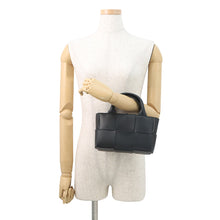 将图像加载到图库查看器中,Bottega Veneta Maxi INTRECCIATO Candy Alco Tote 2-Way Bag Black Lamb Leather Size Mini