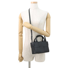 Load image into Gallery viewer, Bottega Veneta Maxi INTRECCIATO Candy Alco Tote 2-Way Bag Black Lamb Leather Size Mini
