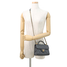 Load image into Gallery viewer, CHANEL Matelasse Top Handle ChainShoulder Bag GrayAS4956 Lambskin