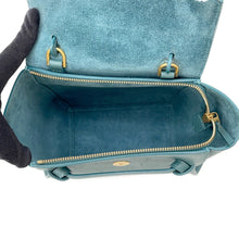 将图像加载到图库查看器中,CELINE Belt bag Blue Green189003 Calf Leather Size Nano